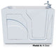 HealthSmart Walk-In Bathtub, Extended (60"), Soaker, Right Hand Door