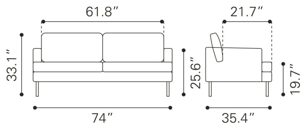 Decade Sofa Vintage Gray