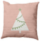 Garland Tree Decorative Throw Pillow, Peach, 16"x16"