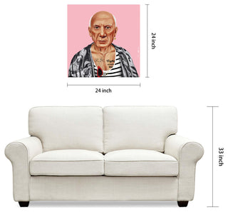 "Hip Pablo Picasso" Frameless Reverse Printed Tempered Art Glass Wall Art