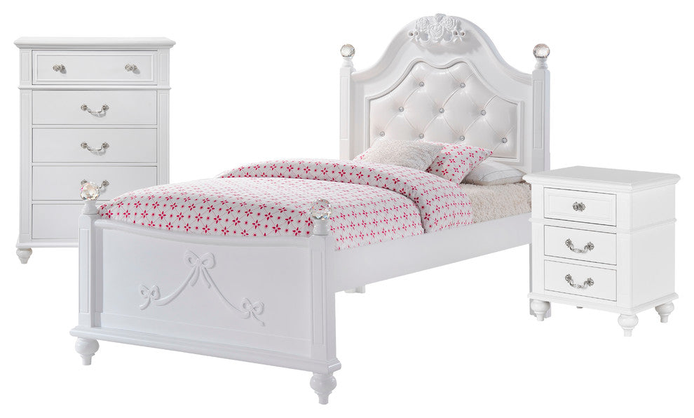 Annie Twin Platform 3-Piece Bedroom Set With Storage Trundle