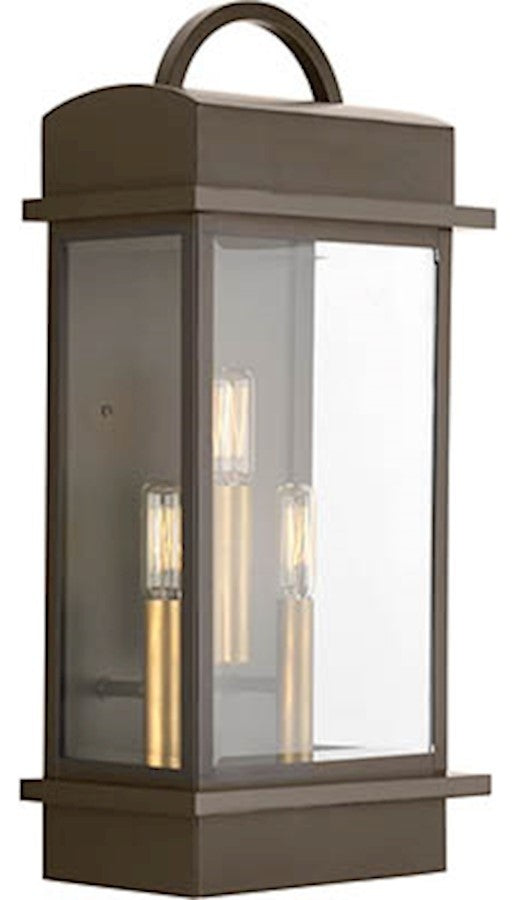 3-Light Large Wall-Lantern Antique Bronze Finish