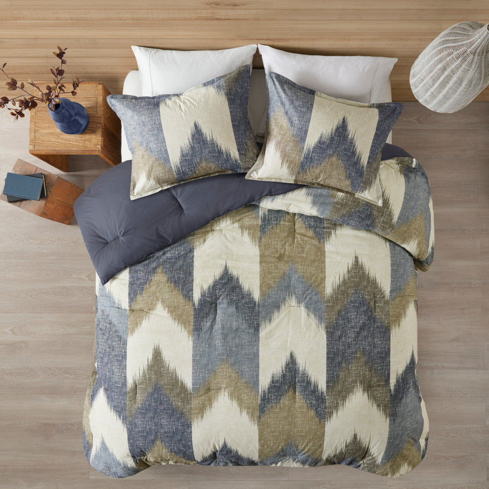 INK+IVY Printed Comforter Bedding Set, Full/Queen