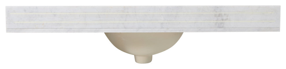 Lorent Contemporary Marble Countertop With Sink, 49 W X 22 D X 0.75 H