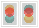 Opaque White 24" x 36" Circle Overlay in Color Framed Print
