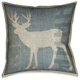 Laural Home Lodge Deer Patch 18" X 18" Indoor Decorative Pillow