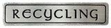 "RECYCLING" Pull Antique Pewter (Horizontal)