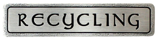 "RECYCLING" Pull Antique Pewter (Horizontal)