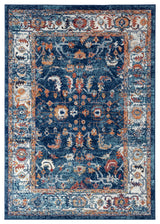Alessana Cochise Bordered Area Rug, Blue, 8'9"x11'9"
