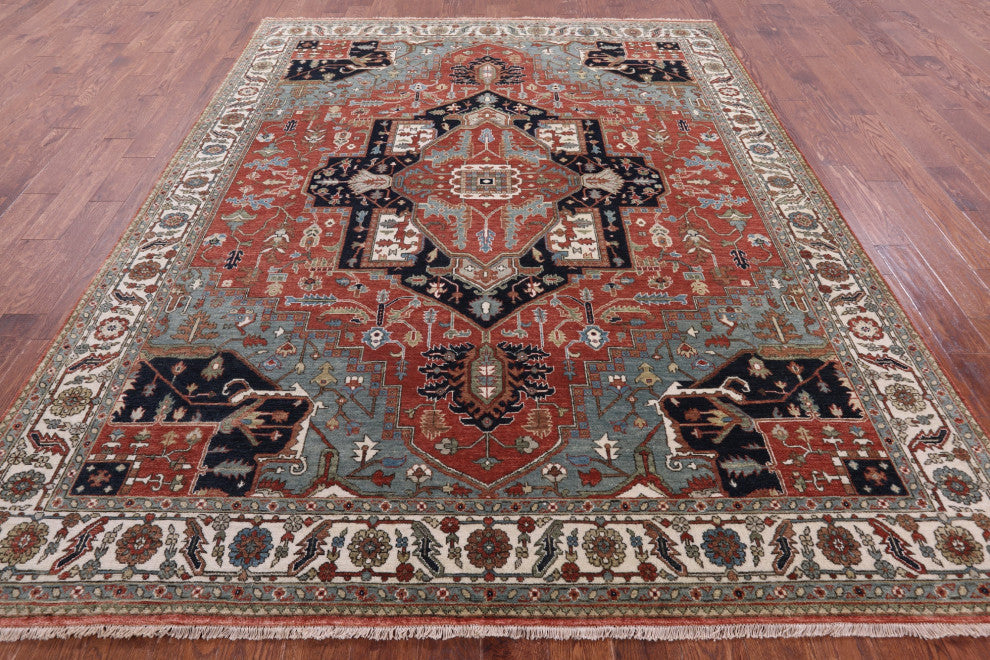 Hand Knotted Persian Fine Serapi Wool Rug 8' 0" X 10' 0" - Q16032