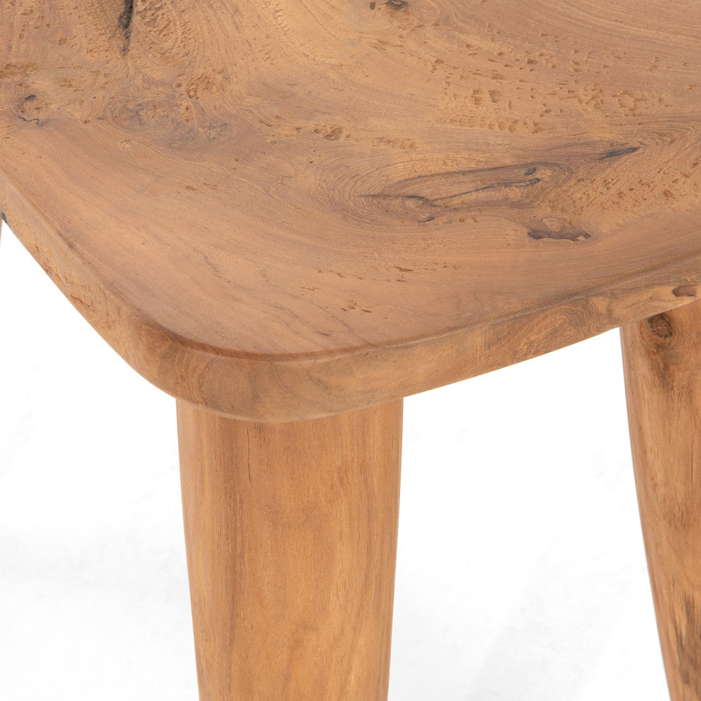 Zuri Outdoor Stool Aged Natural Teak