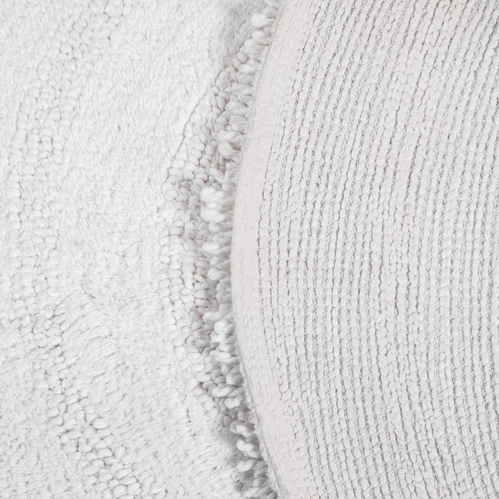 Hartley Machine Tufted Bath Mat, White, 36"x36"
