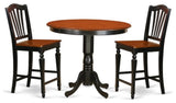 3-Piece Counter Height Table And Chair Set, Pub Table And 2 Kitchen Chairs