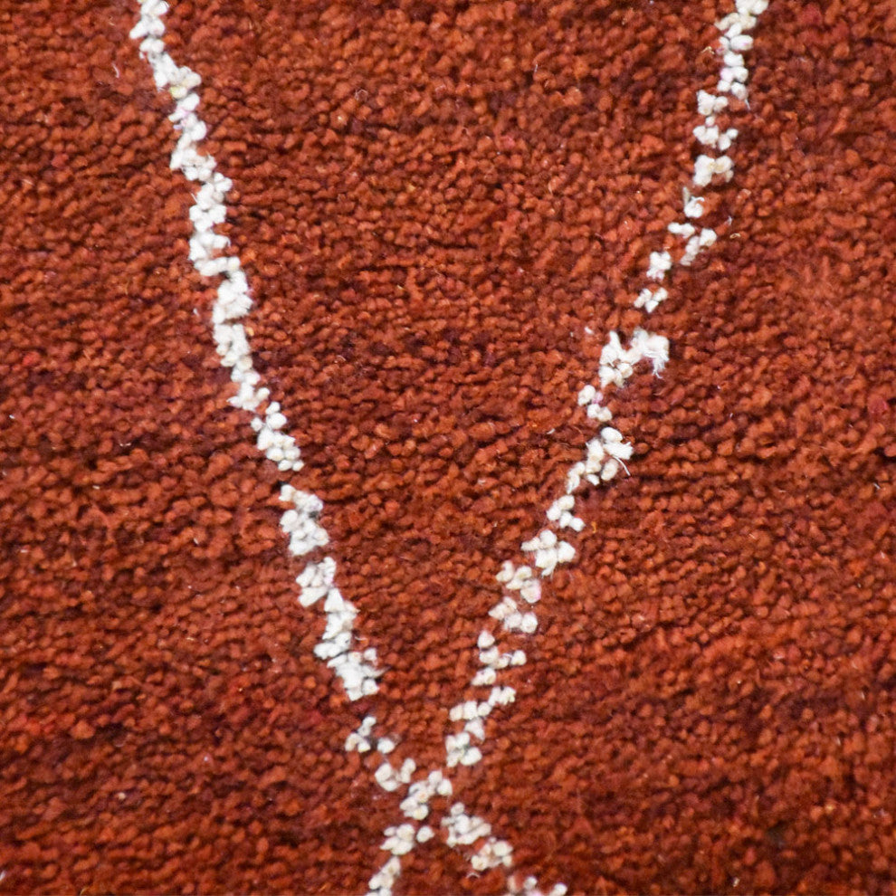HAND KNOTTED LOOM SILK AREA RUGS-8'x10',Rectangle,Light Red White,Contemporary