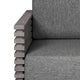 Vivid Outdoor Patio Chair, Gray Eucalyptus Wood With Gray Olefin Cushions