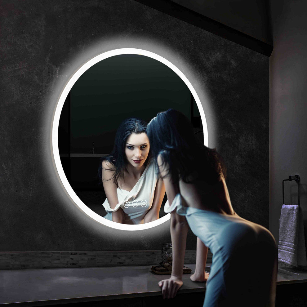 Fogless, Color Temperature Adjustable LED Mirror, 32" Round