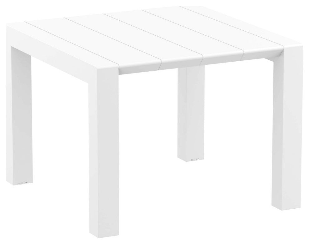 Pacific 5 Piece Dining Set, Extension Table and Arm Chairs White Frame Taupe