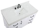 Home Living 48" Single Bathroom Vanity, White With Backsplash