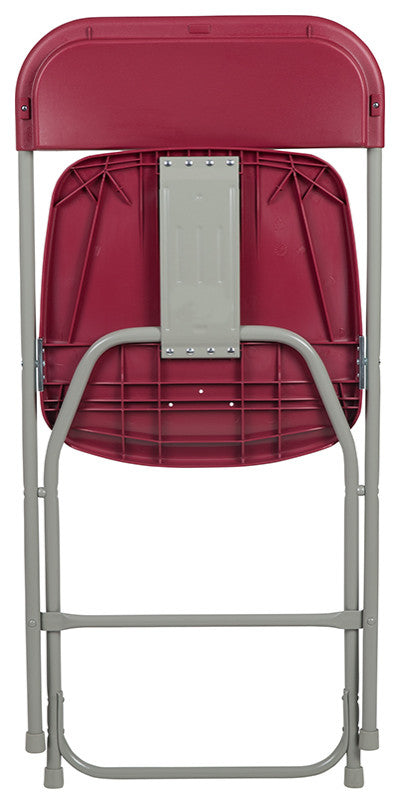 Hercules Series Plastic Folding Chair - 2 Pack 650LB Weight Capacity, Red