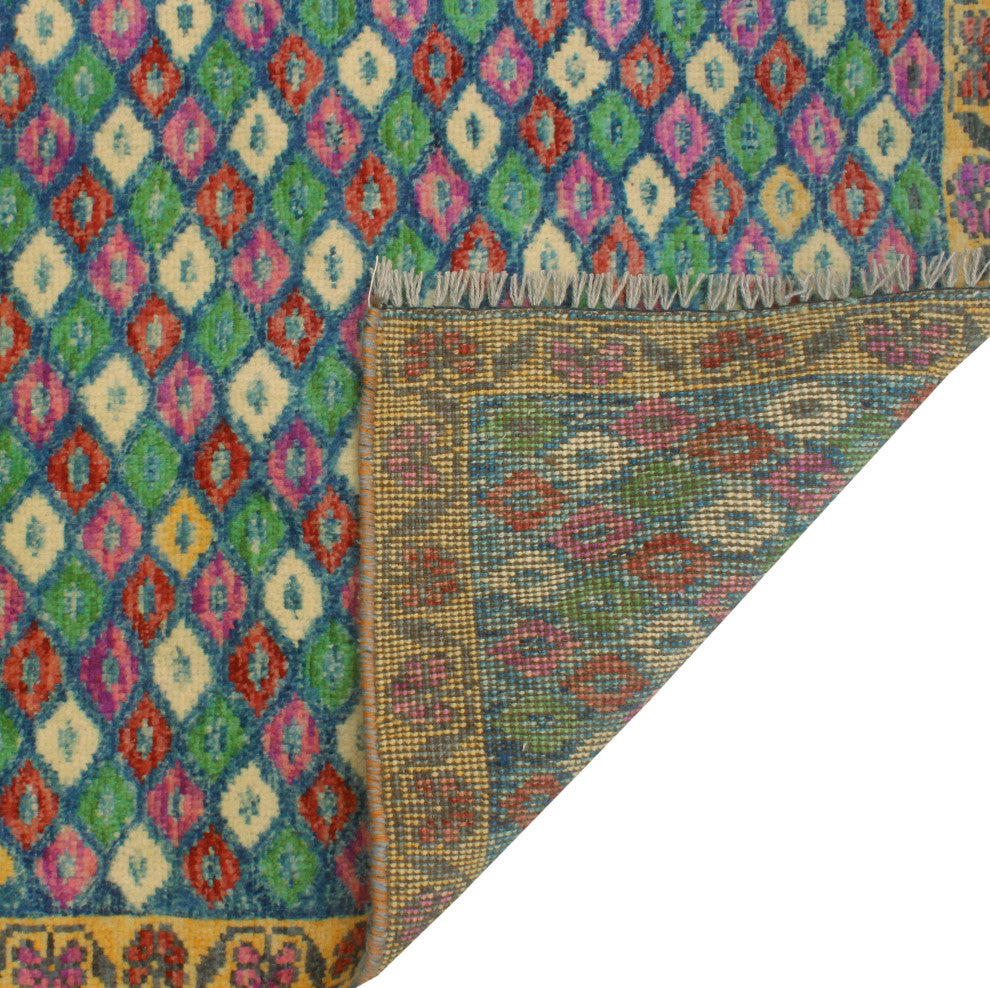 Balochi Ainagul Blue/Gold Rug, 3'11x6'0