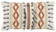 Rust Gray Ribbon Embroidered Lumbar Pillow