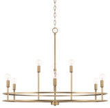 Capital Lighting 448791 Fuller 9 Light 35"W Ring Chandelier - Aged Brass