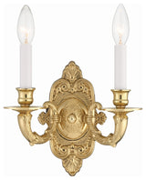Crystorama Lighting Group 642 Cast Brass Wall Mount 2 Light 10" - Polished