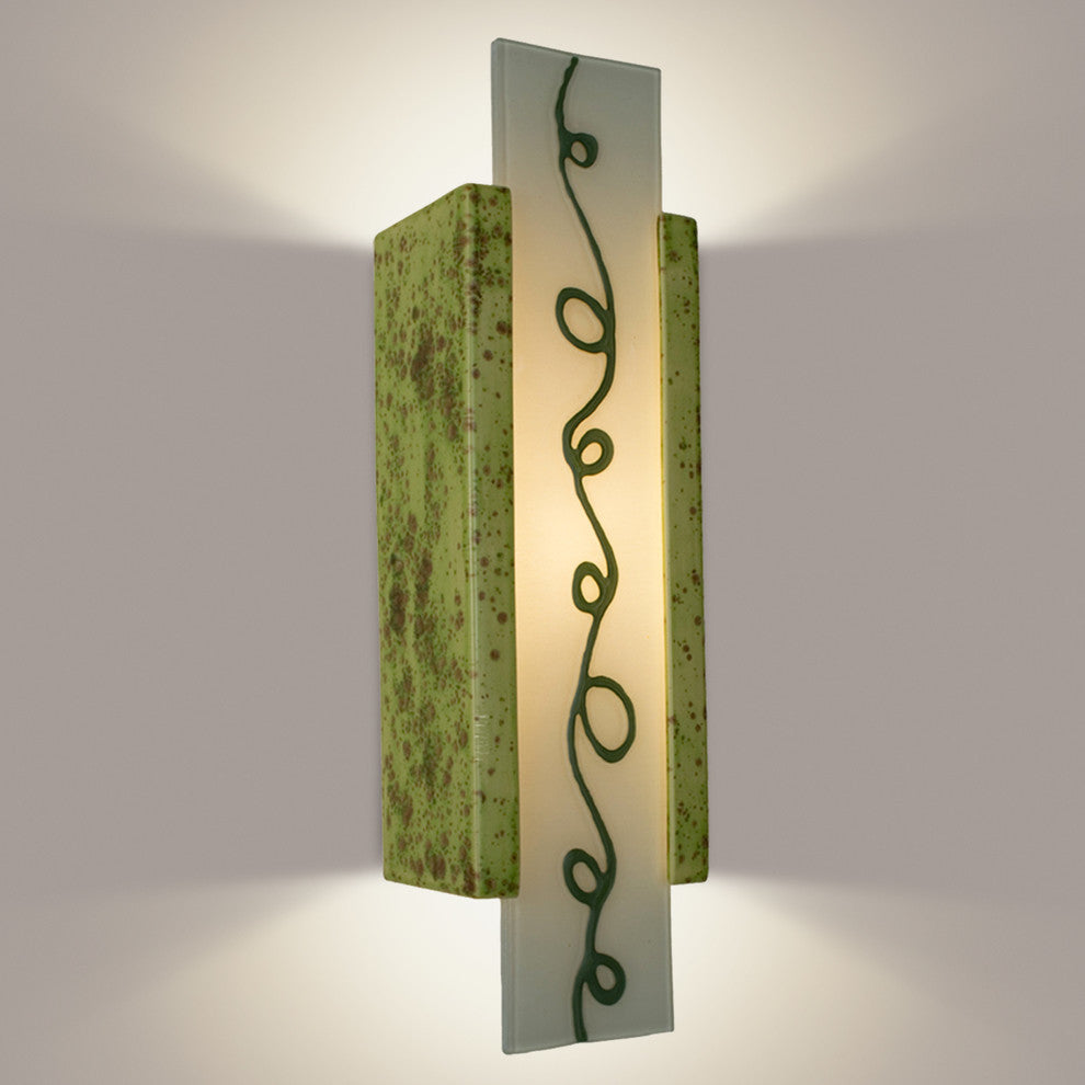 Squiggle Wall Sconce, Pistachio and Clover, Bulb Type: E12