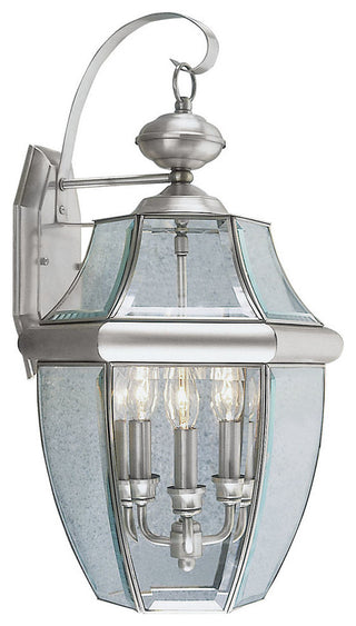 Monterey Outdoor Wall Lantern, Brushed Nickel