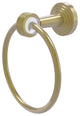 Pacific Beach Towel Ring with Groovy Accents, Satin Brass