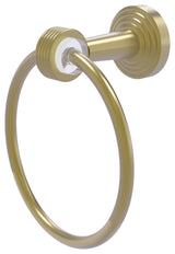 Pacific Beach Towel Ring with Groovy Accents, Satin Brass