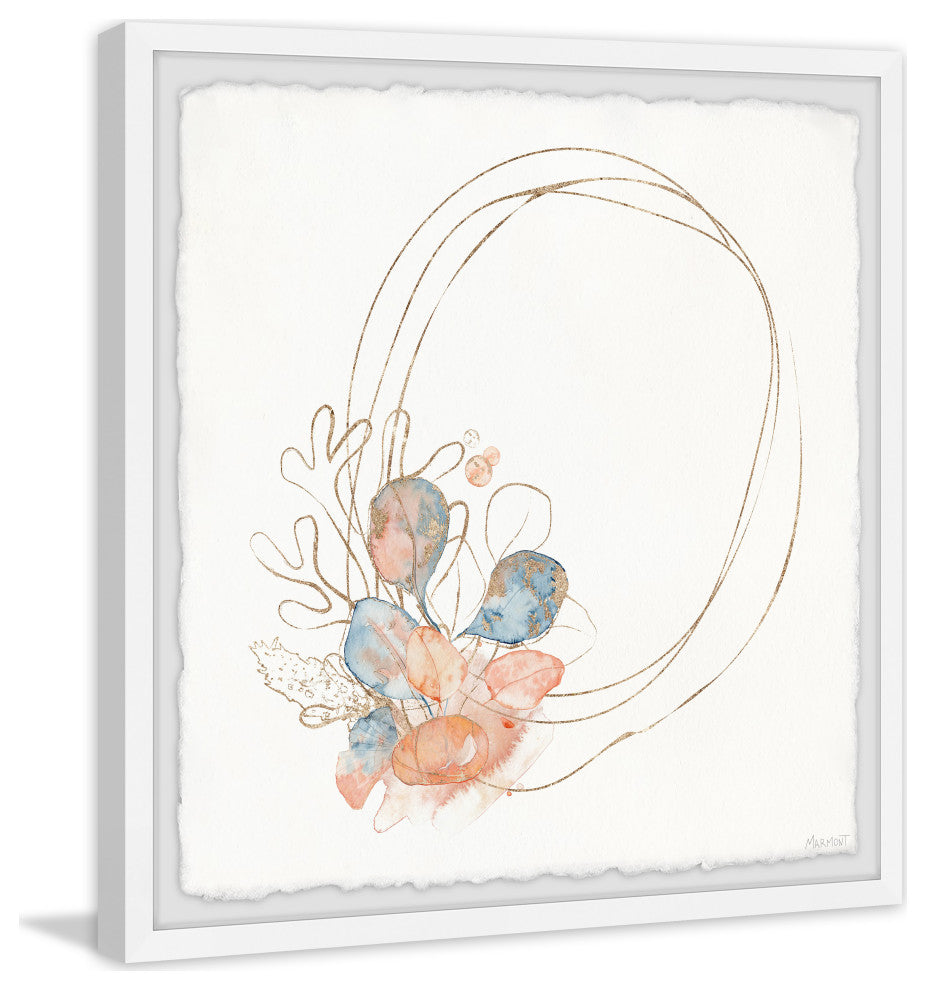 "Coral and Seaweeds" Framed Painting Print, 32x32