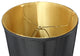 Shantung Drum Deluxe Lamp Shade 14"x16"x17", Black