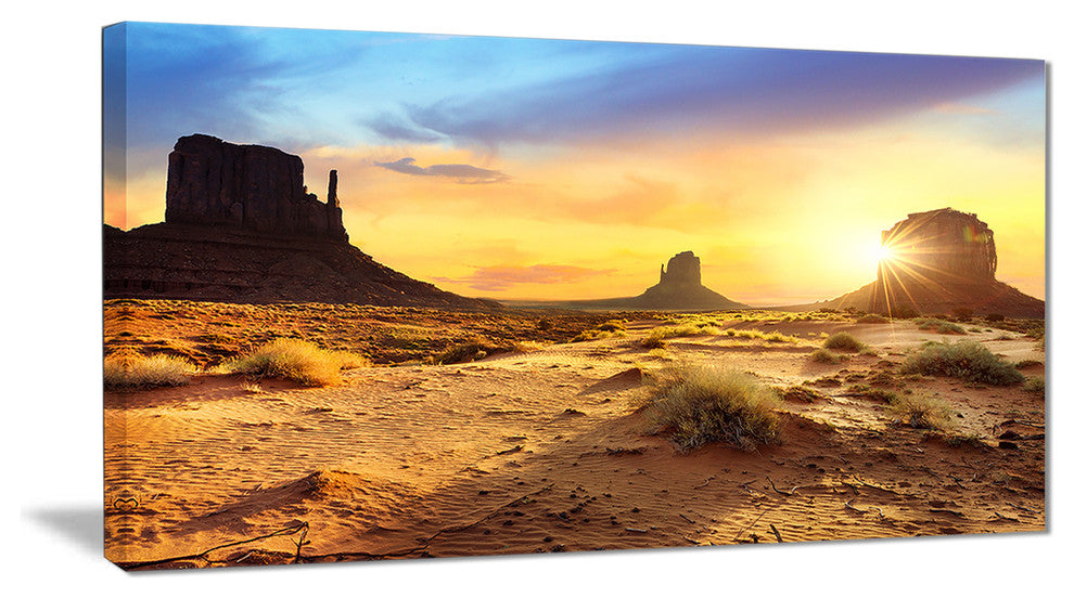 "Monument Valley" Landscape Canvas Photo Print, 32"x16"