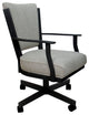 Montana Swivel Metal Dining Caster Chair Reading Base, Hemsath Slate - Black