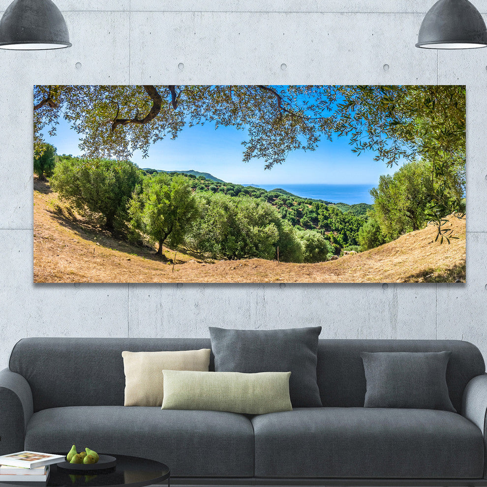 Cilentan Coast Campania Italy, Landscape Canvas Art Print, 60"x28"