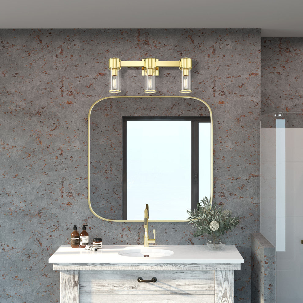 Livex Lighting Quincy 3-Light Polished Brass Vanity Sconce