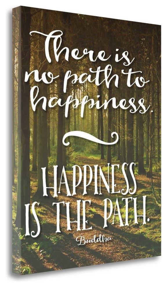 "Buddha Path To Happiness" By Tara Moss, Giclee Print on Gallery Wrap Canvas