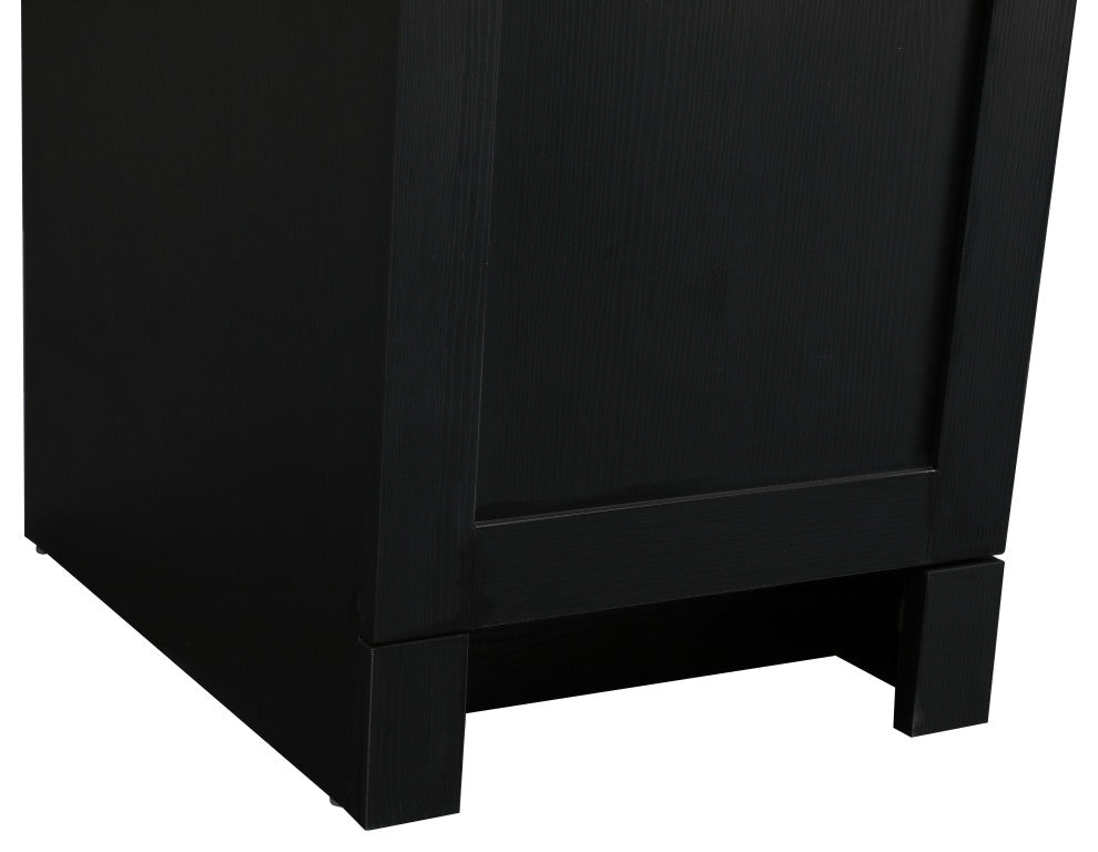 60" ADA Compliant Bathroom Vanity, Black