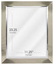 Head West Brushed Nickel Frame Vanity Mirror with Chrome Liner - 17" x 29"