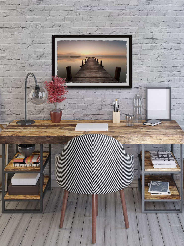 "Living the Lake Life" Framed Painting Print, 36x24