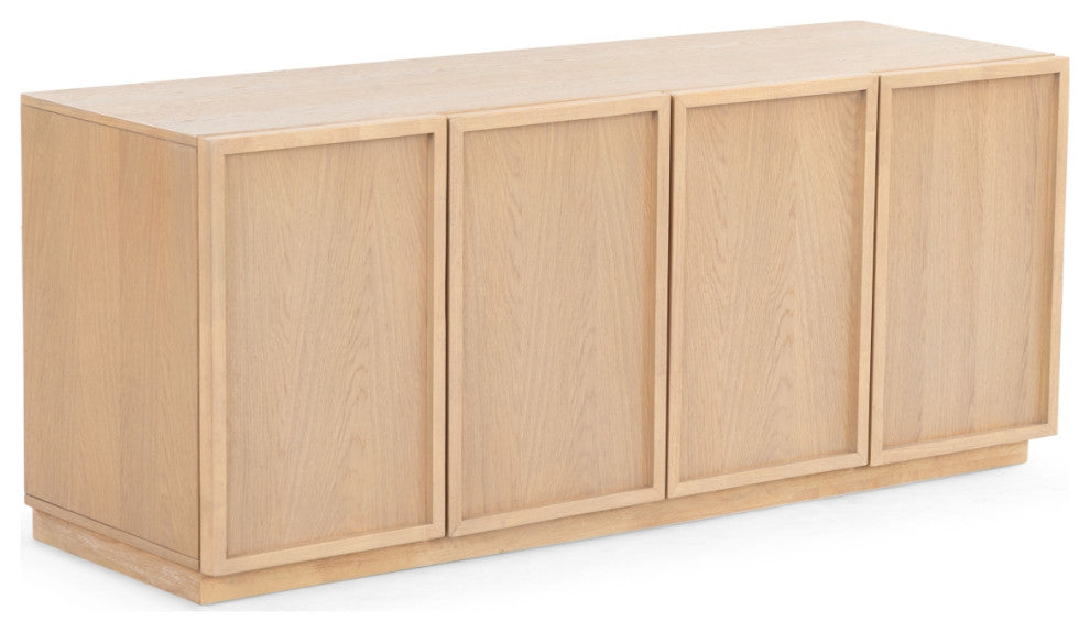 Safavieh Couture Zeus 4 Door Wood Media Stand, Natural