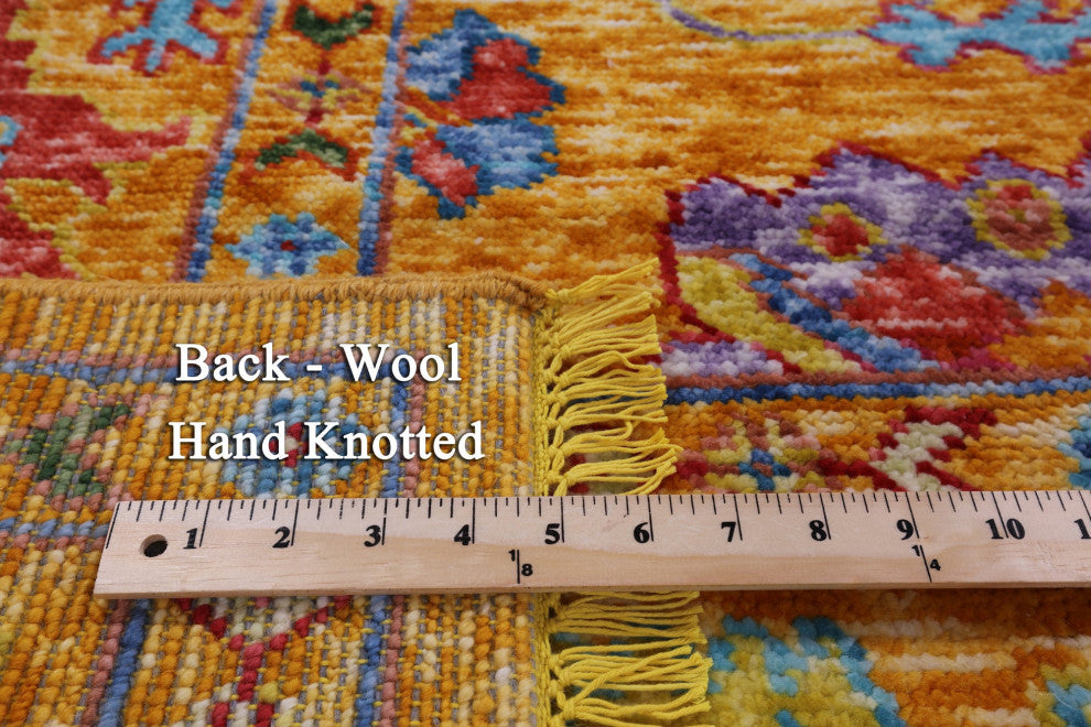 8' Square Turkish Oushak Handmade Wool Rug - Q16061