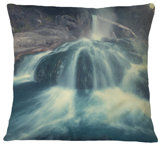 Hot Spring Thermopiles Greece Seascape Throw Pillow, 18"x18"