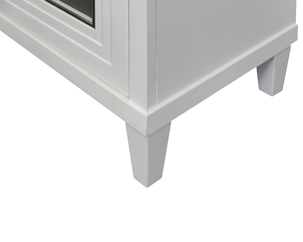 Modern Wood 40" Console With With doors, TV Stand, Fully Assembled, White