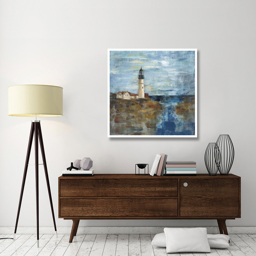 "Lighthouse Dream" Digital Paper Print by Silvia Vassileva, 42"x42"