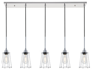 Chrome Finish 5-Light Pendant