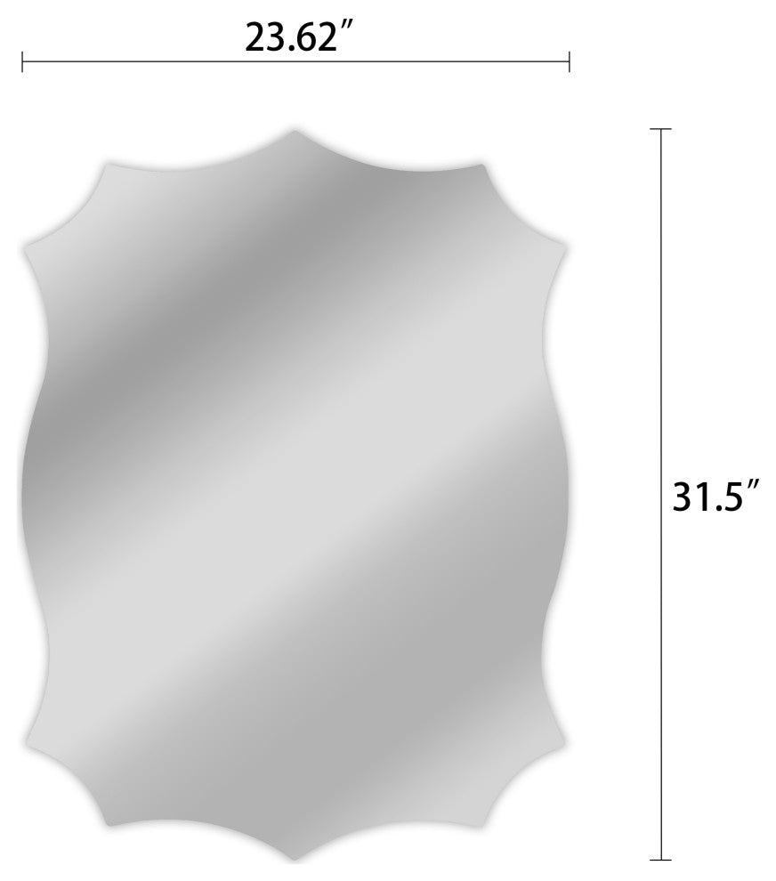 CHLOE's Reflection Verical/Horizontal Hanging Novelty Frameless Wall Mirror