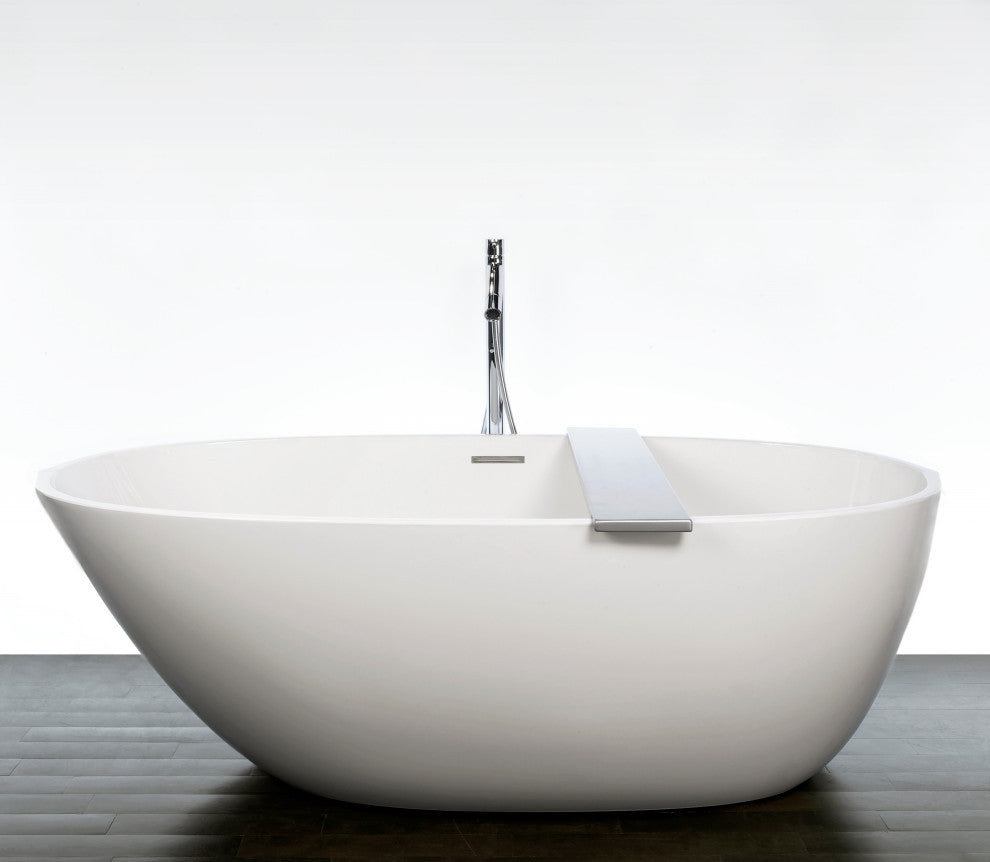 BE Bath 01 66x34x22, Glossy, Brush Nickel Overflow, L
