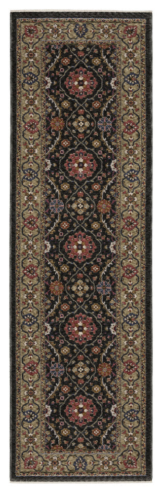 Oriental Weavers Hastings HA07D Floral Rug, Charcoal, 3'10"x5'5"